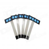 ZnDiy-BRY 1 x 4 Key Slim Matrix Membrane Switch Control Panel Keypad Keyboard - Black + Blue (5 PCS)