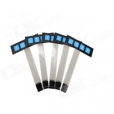 ZnDiy-BRY 1 x 4 Key Slim Matrix Membrane Switch Control Panel Keypad Keyboard - Black + Blue (5 PCS) ZnDiy-BRY 1 x 4 Key Slim Matrix Membrane Switch Control Panel Keypad Keyboard - Black + Blue (5 PCS)