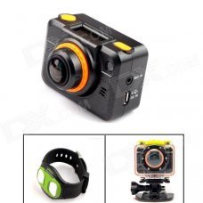 PANNOVO OLED 5.0 MP AP Wi-Fi Waterproof CMOS 1080P HD 170 Degree Sports Camera w/ IR Remote - Black PANNOVO OLED 5.0 MP AP Wi-Fi Waterproof CMOS 1080P HD 170 Degree Sports Camera w/ IR Remote - Black