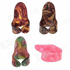 Plastic Guitar Finger and Thumb Picks Set - Multi-color (4 PCS) Plastic Guitar Finger and Thumb Picks Set - Multi-color (4 PCS)