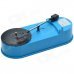 ezcap Mini USB Turntable Vinyl LP to MP3 Converter - Blue + Black