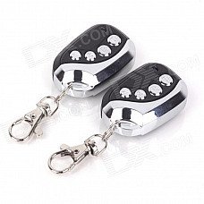 433MHz 4-Key Mutual-Duplicating Remote Controller - Black + Silver (2 x 27A) 433MHz 4-Key Mutual-Duplicating Remote Controller - Black + Silver (2 x 27A)