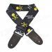 DEDO MA-52 Fashion Skull Pattern Polyester Adjustable Guitar / Bass Strap - Black + Yellow DEDO MA-52 Fashion Skull Pattern Polyester Adjustable Guitar / Bass Strap - Black + Yellow