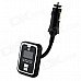 1" LCD Flexible Metallic Hose Bluetooth Handsfree Car Kit w/ FM Transmitter - Black 1" LCD Flexible Metallic Hose Bluetooth Handsfree Car Kit w/ FM Transmitter - Black