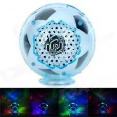 S-20 Mini Football Style Speaker w/ FM / Card Slot / LED Light - White + Black (16GB Max.) S-20 Mini Football Style Speaker w/ FM / Card Slot / LED Light - White + Black (16GB Max.)