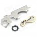 Mini Portable Multifunctional Stainless Steel Key Ring - Silver