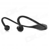 Sports Wireless Behind-the-Neck MP3 Headphone w/ TF / FM / USB - Black