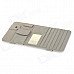 CDY Leather Car Sun Visor Hanging Type CD Card Holder Clip - Grey