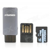 KINGMAX C10 TF Memory Card w/ OTG Card Reader / USB Adapter - Black (64 GB / Class 10)