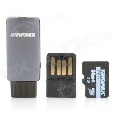 KINGMAX C10 TF Memory Card w/ OTG Card Reader / USB Adapter - Black (64 GB / Class 10) KINGMAX C10 TF Memory Card w/ OTG Card Reader / USB Adapter - Black (64 GB / Class 10)