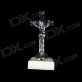 LED Flash Crucifix Chromatic Lamp - Transparent (3 x AG13)
