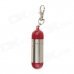 012 Stylish Portable Mini Type Metal Ashtray with Key Chain - Silver + Red 012 Stylish Portable Mini Type Metal Ashtray with Key Chain - Silver + Red