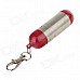 012 Stylish Portable Mini Type Metal Ashtray with Key Chain - Silver + Red 012 Stylish Portable Mini Type Metal Ashtray with Key Chain - Silver + Red