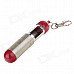 012 Stylish Portable Mini Type Metal Ashtray with Key Chain - Silver + Red 012 Stylish Portable Mini Type Metal Ashtray with Key Chain - Silver + Red
