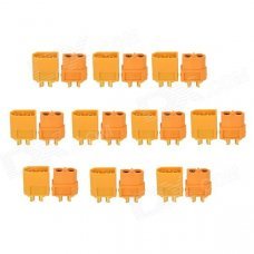 XT60 Male to Female Connectors - Yellow (20 PCS) XT60 Male to Female Connectors - Yellow (20 PCS)