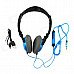 Power4 HP002 Hi-Fi Stereo Headband Headphone w/ Mic for Computer / Mobilephones / MP3 - Blue + Black Power4 HP002 Hi-Fi Stereo Headband Headphone w/ Mic for Computer / Mobilephones / MP3 - Blue + Black