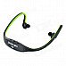 Sports Wireless Behind-the-Neck MP3 Headphones w/ TF / FM / USB - Black + Green Sports Wireless Behind-the-Neck MP3 Headphones w/ TF / FM / USB - Black + Green