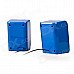 EN-011 Portable 2.0 Channel USB 3.5mm Wired Stereo Desktop Speakers Set for PC / Laptop - Blue EN-011 Portable 2.0 Channel USB 3.5mm Wired Stereo Desktop Speakers Set for PC / Laptop - Blue