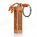 Fenlu YSK001 Auspicious Sutra Style Jujube Wood + Stainless Steel Key Chain - Khaki + Silver Fenlu YSK001 Auspicious Sutra Style Jujube Wood + Stainless Steel Key Chain - Khaki + Silver