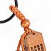 Fenlu YSK001 Auspicious Sutra Style Jujube Wood + Stainless Steel Key Chain - Khaki + Silver Fenlu YSK001 Auspicious Sutra Style Jujube Wood + Stainless Steel Key Chain - Khaki + Silver