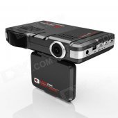 720P 2.0" TFT 1.3 MP HD Car RD + DVR w/ Radar Speed Detector G-sensor / Radar Laser Detector - Black