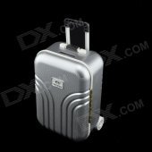 Suitcase Style Coin Bank - Silver + White
