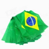 Brazilian World Cup String Flags - Green + Brown (20 PCS)