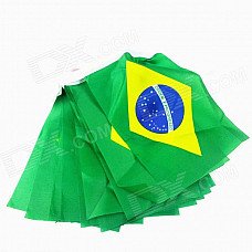 Brazilian World Cup String Flags - Green + Brown (20 PCS) Brazilian World Cup String Flags - Green + Brown (20 PCS)