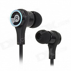Fashionable 2-CH In-Ear Music Earphone w/ 3.5mm - Black + Silver (115cm-Cable) Fashionable 2-CH In-Ear Music Earphone w/ 3.5mm - Black + Silver (115cm-Cable)