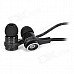 Fashionable 2-CH In-Ear Music Earphone w/ 3.5mm - Black + Silver (115cm-Cable) Fashionable 2-CH In-Ear Music Earphone w/ 3.5mm - Black + Silver (115cm-Cable)