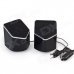 EN-015 Portable 2.0 Channel USB 3.5mm Wired Stereo Desktop Speakers Set for PC / Laptop - Black EN-015 Portable 2.0 Channel USB 3.5mm Wired Stereo Desktop Speakers Set for PC / Laptop - Black