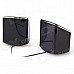 EN-015 Portable 2.0 Channel USB 3.5mm Wired Stereo Desktop Speakers Set for PC / Laptop - Black EN-015 Portable 2.0 Channel USB 3.5mm Wired Stereo Desktop Speakers Set for PC / Laptop - Black