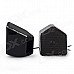 EN-015 Portable 2.0 Channel USB 3.5mm Wired Stereo Desktop Speakers Set for PC / Laptop - Black EN-015 Portable 2.0 Channel USB 3.5mm Wired Stereo Desktop Speakers Set for PC / Laptop - Black