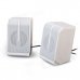 EN-011 Portable 2.0 Channel USB 3.5mm Wired Stereo Desktop Speakers Set for PC / Laptop - White EN-011 Portable 2.0 Channel USB 3.5mm Wired Stereo Desktop Speakers Set for PC / Laptop - White