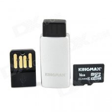 KINGMAX 3-in-1 OTG + Micro SD Card Reader w/ USB Adapter - Black + Silver (16GB / Class 6) KINGMAX 3-in-1 OTG + Micro SD Card Reader w/ USB Adapter - Black + Silver (16GB / Class 6)