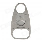 Portable Triangle Style Steel Cigar Cutter Knife - Silver