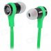 Fashion 3.5mm Plug In-Ear Earphone - Grass Green + Black Fashion 3.5mm Plug In-Ear Earphone - Grass Green + Black