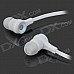 Fashion 3.5mm Plug In-Ear Earphone - White + Black Fashion 3.5mm Plug In-Ear Earphone - White + Black
