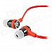 Fashion 3.5mm Plug In-Ear Earphone - Red + Black Fashion 3.5mm Plug In-Ear Earphone - Red + Black