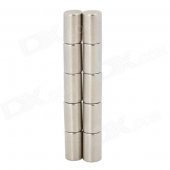 6 x 10mm Tubular NdFeB N35 Magnet - Silver (10PCS)