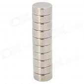 12 x 5mm Tubular NdFeB Magnet - Silver (10PCS)