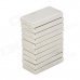 20 x 10 x 3mm Rectangular Nickel Plating NdFeB Magnet - Silver (10 PCS)