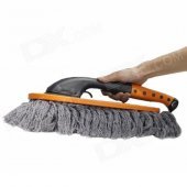 D-K62 Nano Fiber Car Wash Brush Wax Mop Set - Black + Yellow