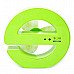 RFH Cute E-Shaped Rechargeable USB Mini Desk Fan - Green