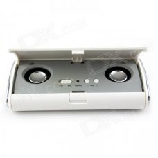 HAIGE WSA9 Portable Speaker - White + Silver (4 x AAA) HAIGE WSA9 Portable Speaker - White + Silver (4 x AAA)