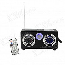 TWP HY-D12 Wooden Portable Audio Speaker w/ Solar Charging / TF / USB / FM / MP3 - Black + Silver TWP HY-D12 Wooden Portable Audio Speaker w/ Solar Charging / TF / USB / FM / MP3 - Black + Silver