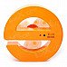 Cute E-Shaped Mini Portable Rechargeable USB 3-Blade 1-Mode Desk Fan - Orange