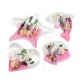 Sea World Acrylic Refrigerator Magnetic Sticker - Pink + White (4 PCS)