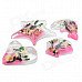 Sea World Acrylic Refrigerator Magnetic Sticker - Pink + White (4 PCS) Sea World Acrylic Refrigerator Magnetic Sticker - Pink + White (4 PCS)