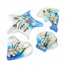Sea World Acrylic Refrigerator Magnetic Sticker - Blue + White (4 PCS) Sea World Acrylic Refrigerator Magnetic Sticker - Blue + White (4 PCS)